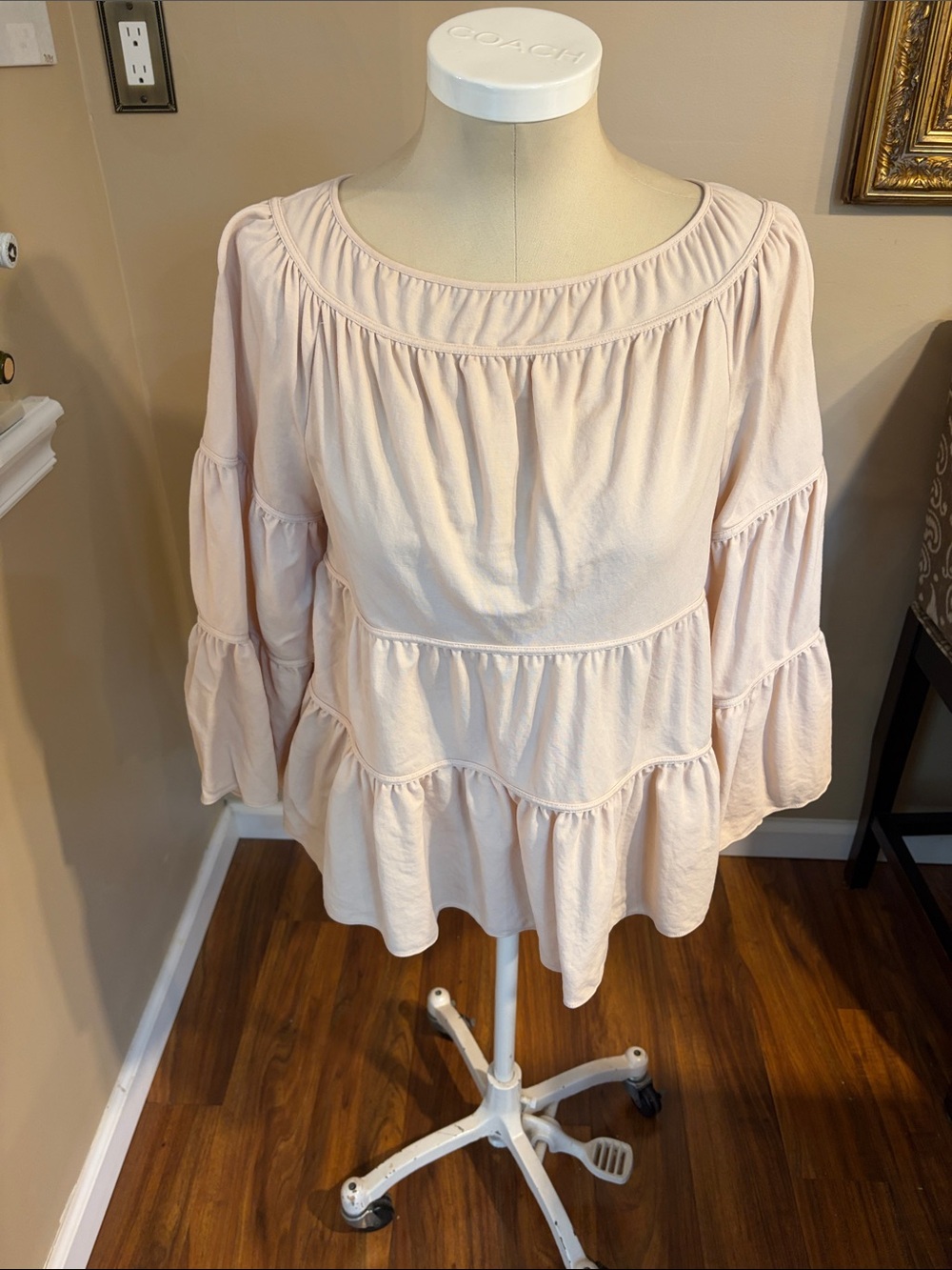 Rebecca Taylor Soft Tiered Tunic in Light Blush